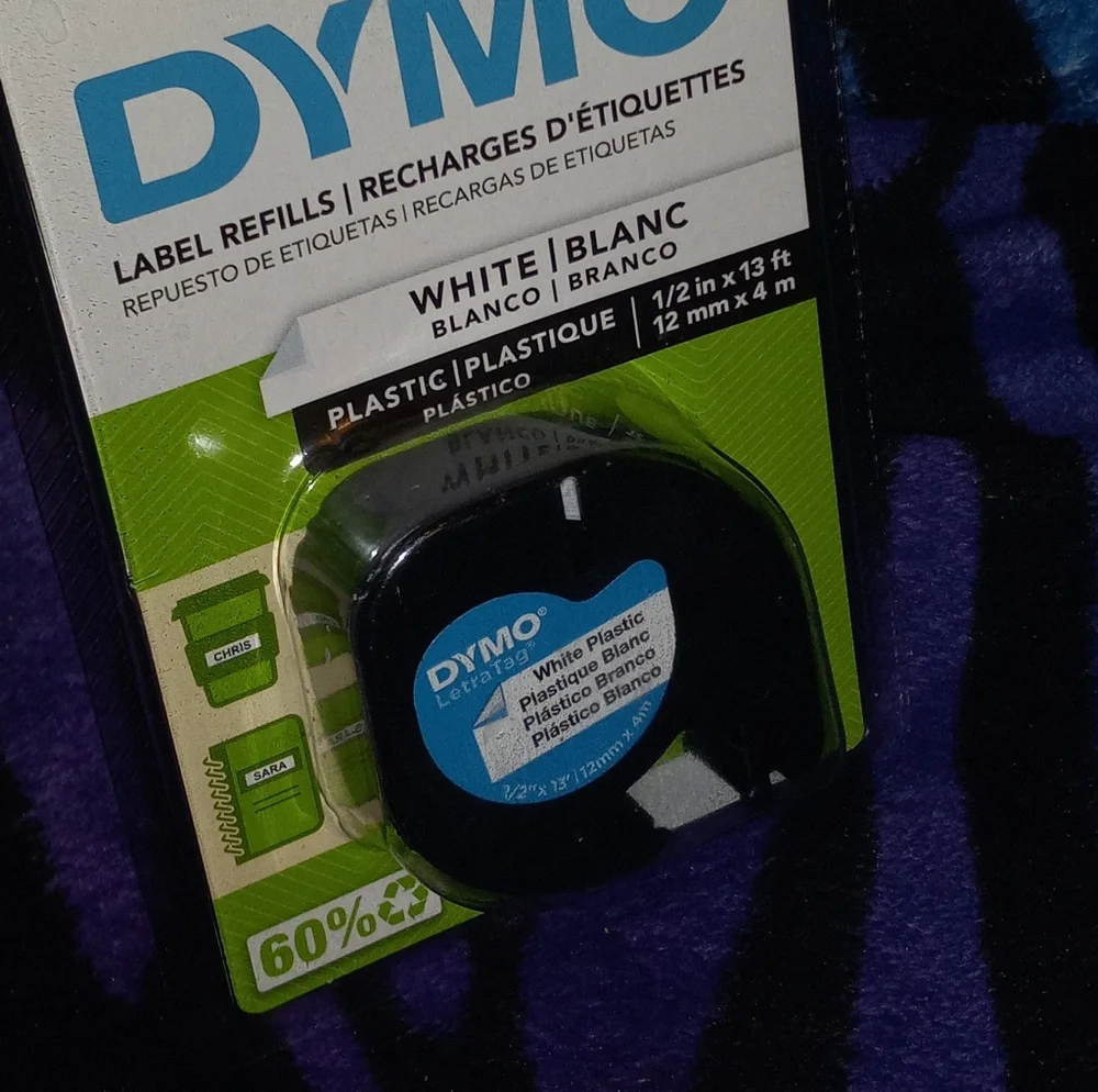 NIB Dymo White Plastic Label Refill For Dymo Handheld Label Maker